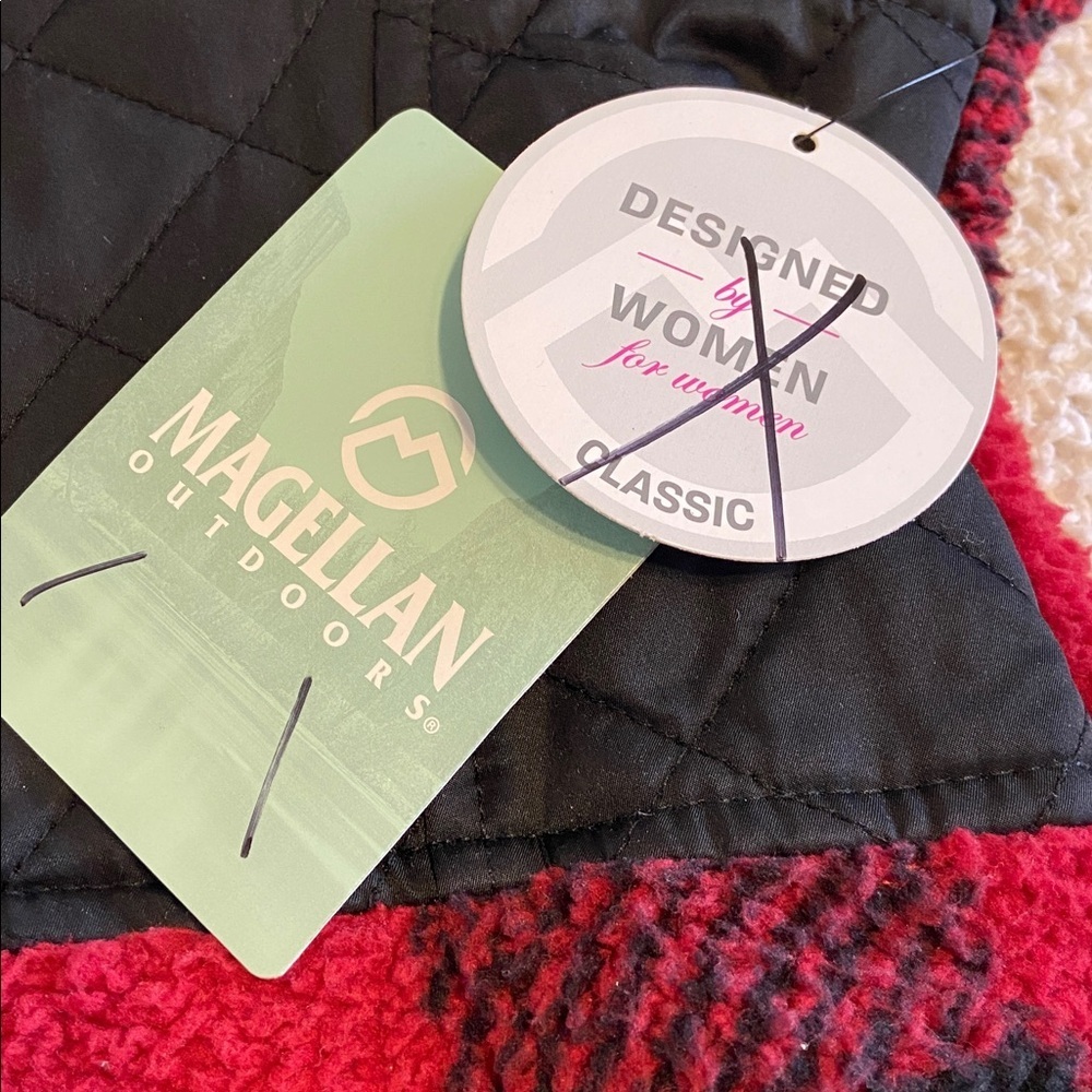 Magellan Outdoors pullover quilted-overlay fleece outdoor wear New Size Large - Picture 8 of 13